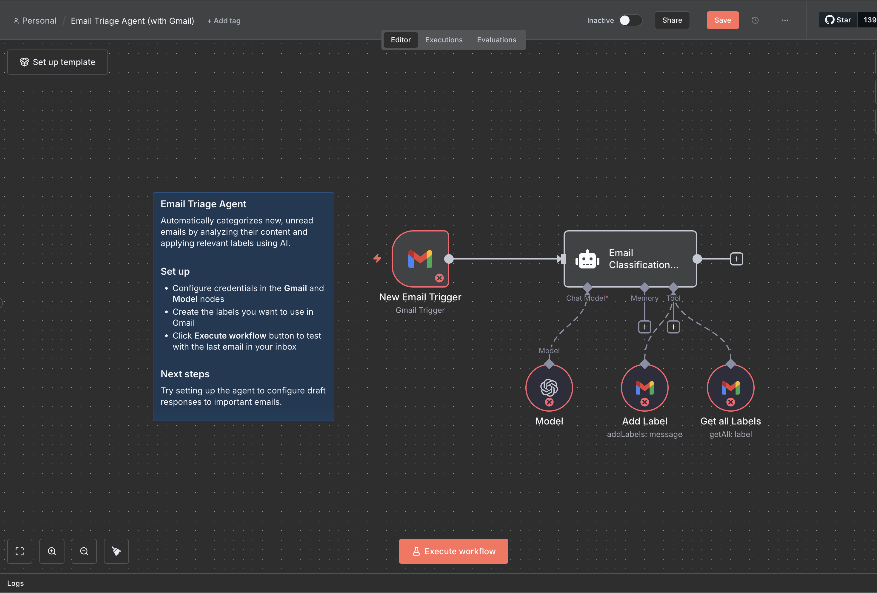n8n Workflow Interface
